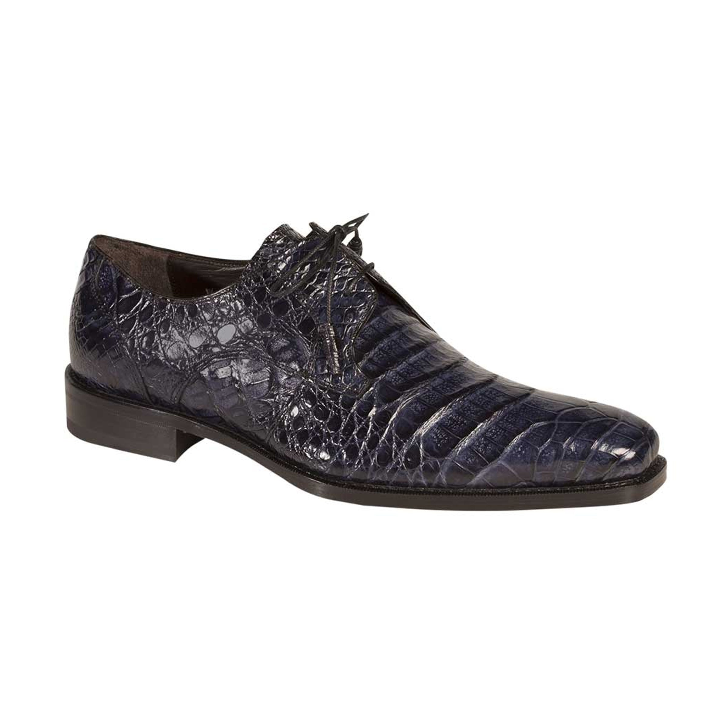 Mezlan Navy Caiman Crocodile Dress Shoe