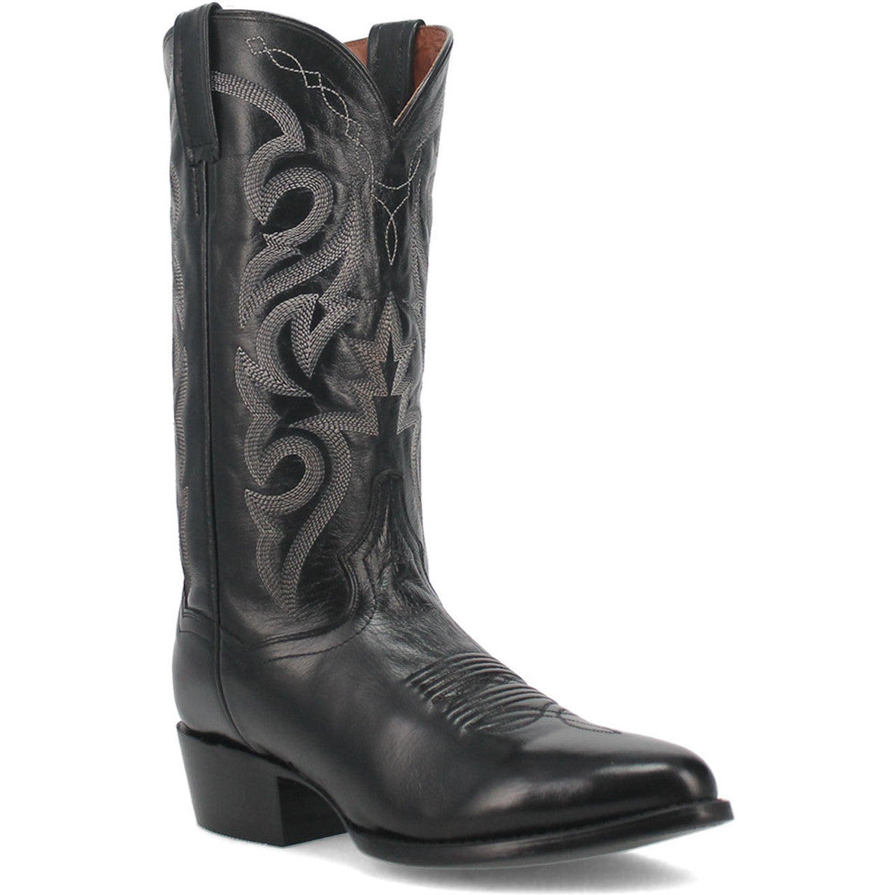 Dan Post Men’s Milwaukee 13 Round Medium Toe Black Leather Cowboy Boot