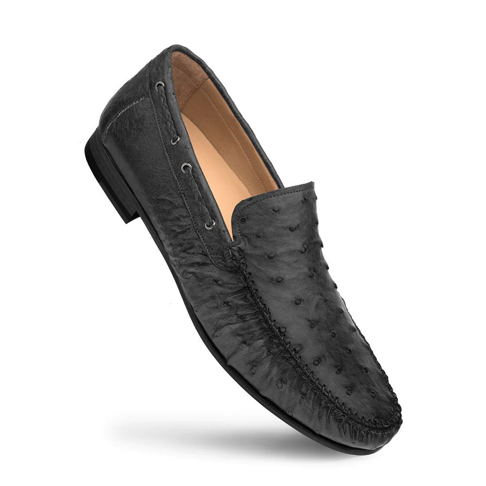 Genuine Ostrich Moccasin Slip On by Mezlan