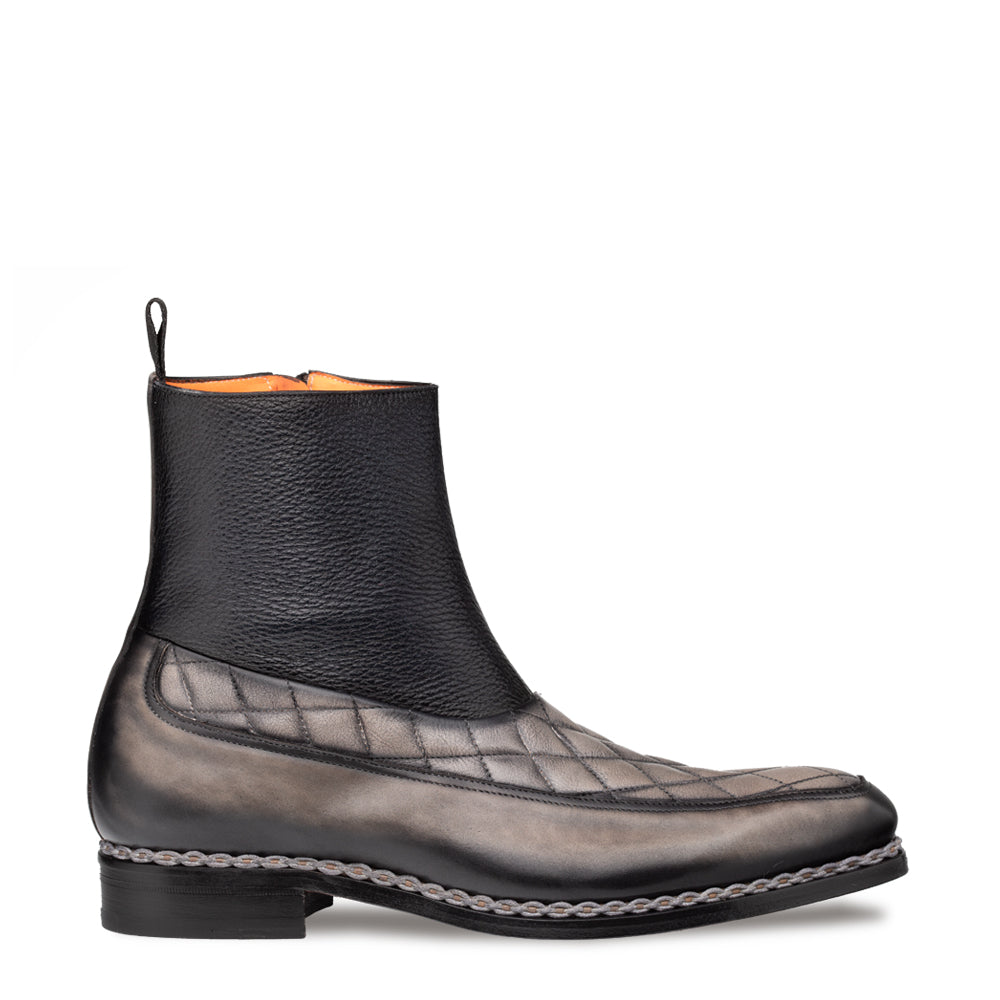 Mezlan Musico Dress Zip Boot - Dark Grey/Black