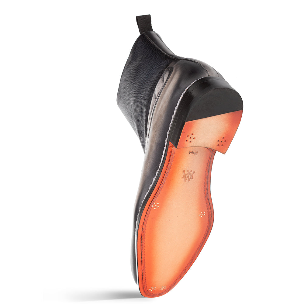 Mezlan Musico Dress Zip Boot - Dark Grey/Black