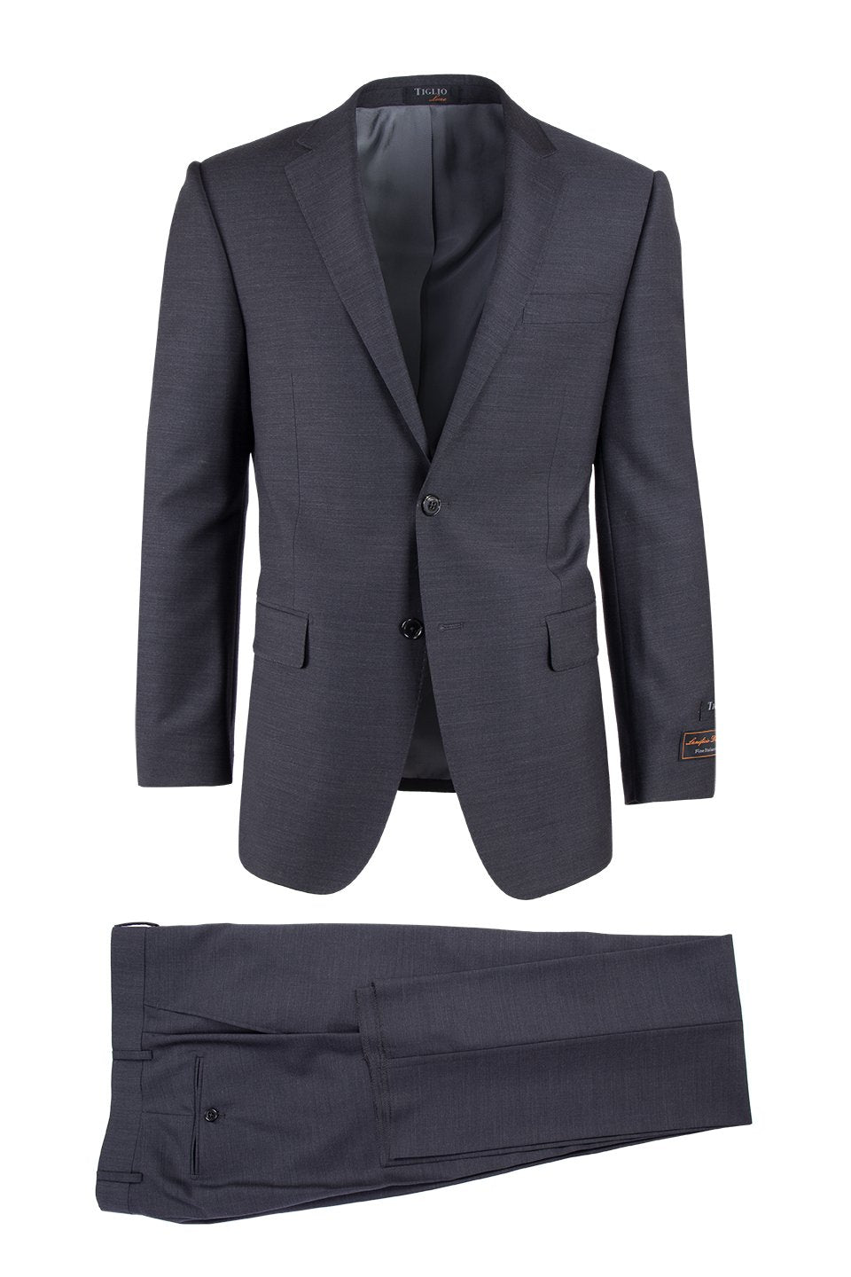Novello Charcoal Gray Modern Fit Wool Suit