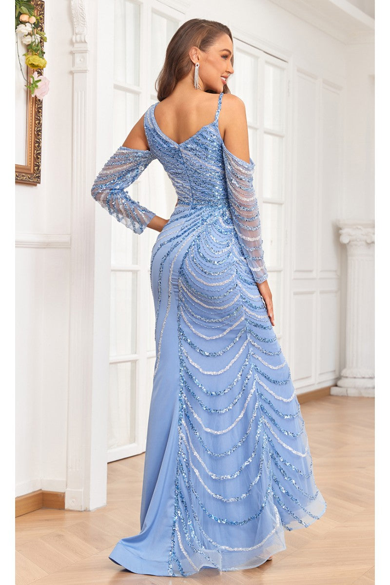 High Couture NR2338 Beaded Slit Formal Long Evening Mermaid Dress