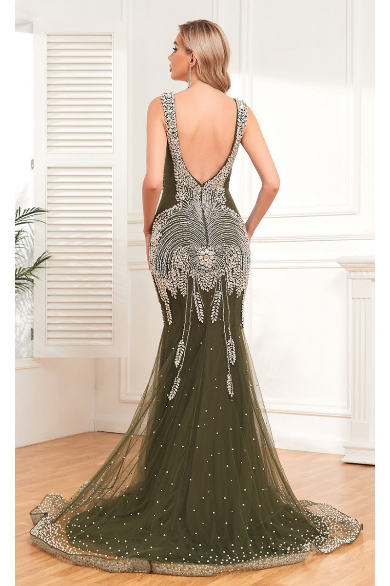 High Couture NR2341 Fitted Long Formal Evening Dress