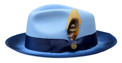 Bruno Capelo New Yorker Collection Light Blue Fedora