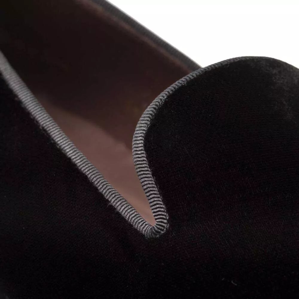 Mezlan Lublin Black Rich Velvet MenŸ??s Formal Slip On