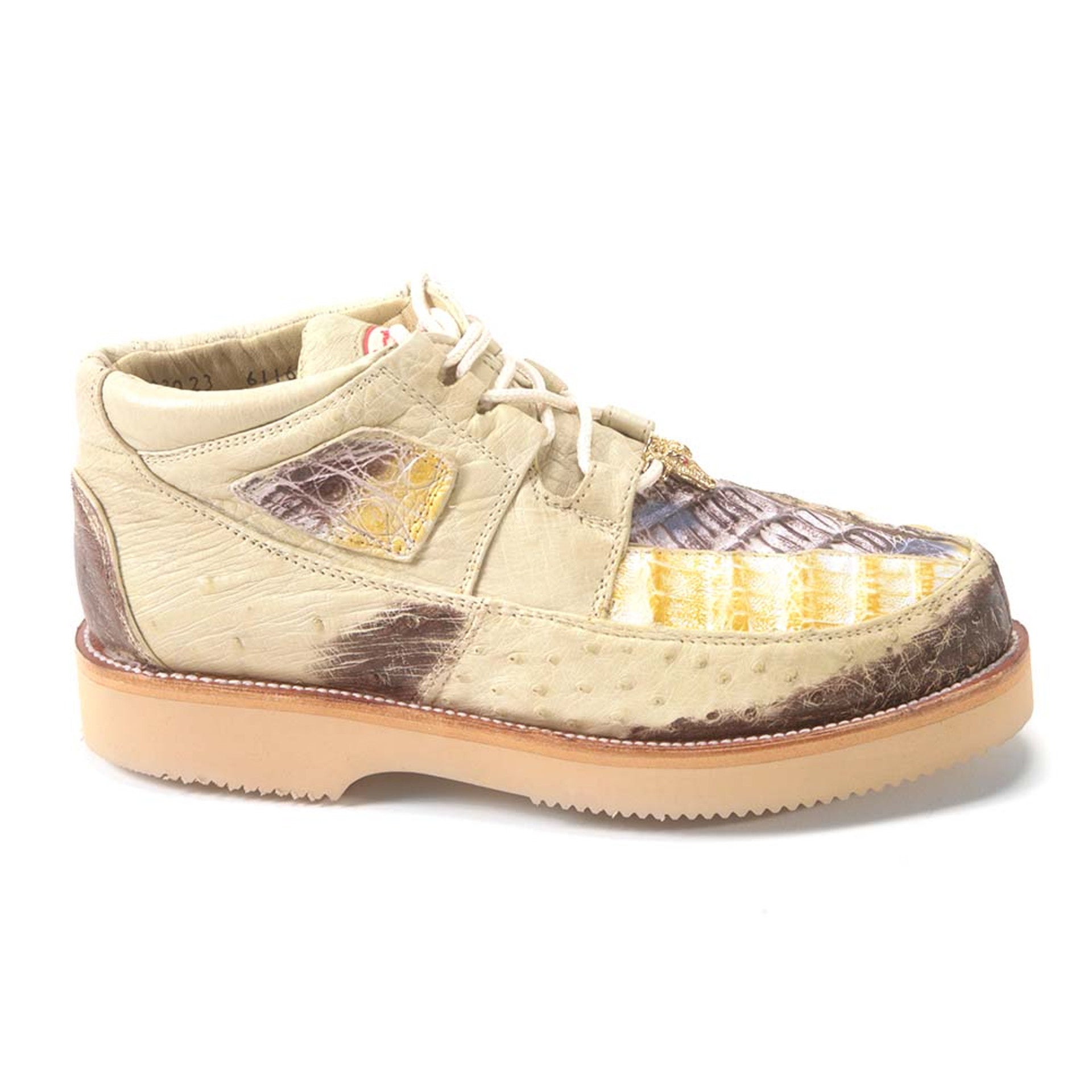 Los Altos Natural Caiman & Ostrich Sneakers
