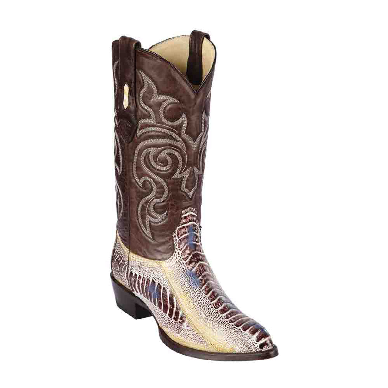 Los Altos Natural Ostrich Leg Boots for Men