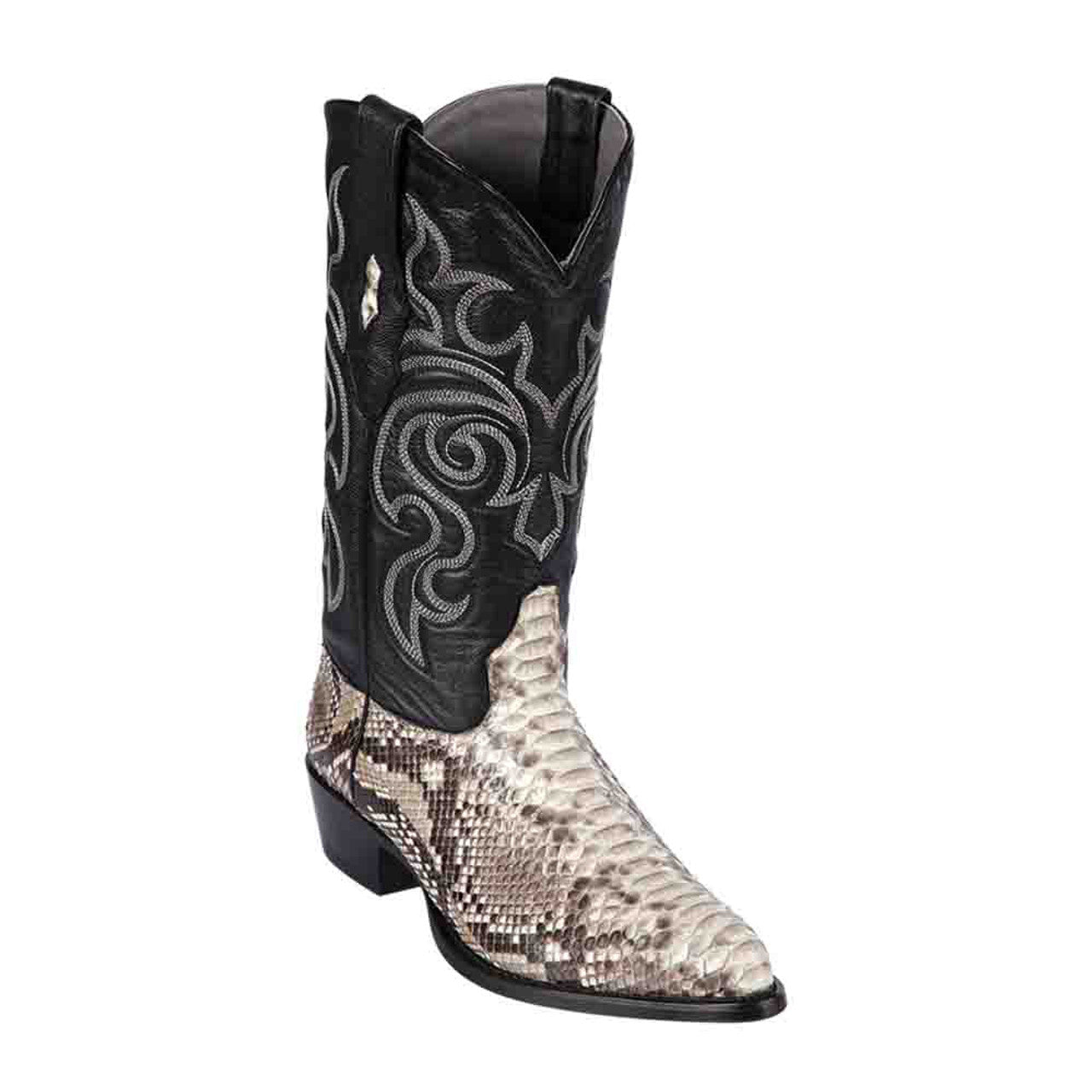 Natural Python Snakeskin Western Boots