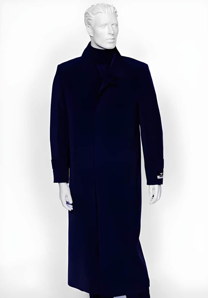 Men's Navy All Weather Maxi Coat