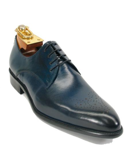 Men's Fashionable Carrucci Lace Up Style Navy Ombre Shoes