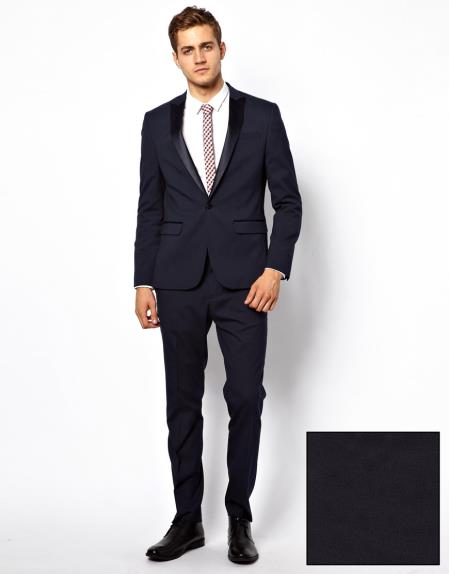 Men's Slim Fit Suit in Dark Navy Fashion Tuxedo For Men