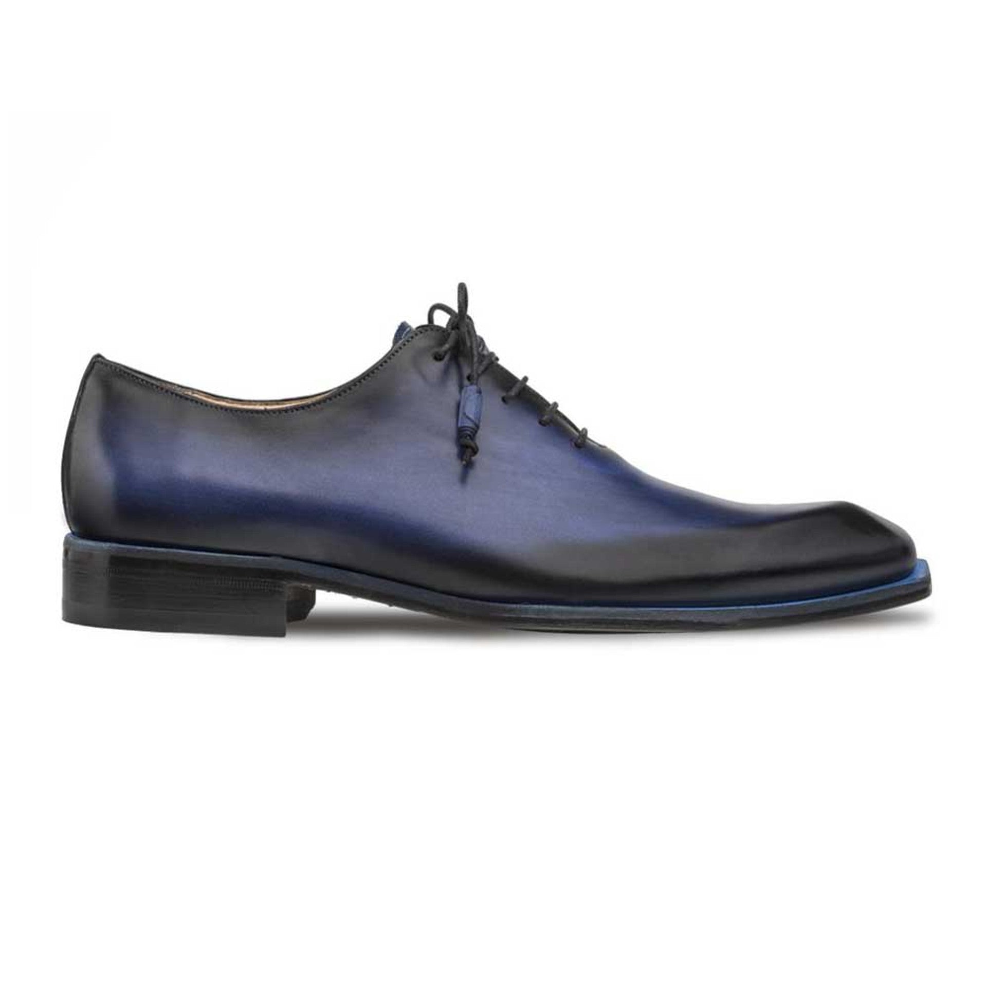 Navy Asymmetric Plain Toe Oxford by Mezlan