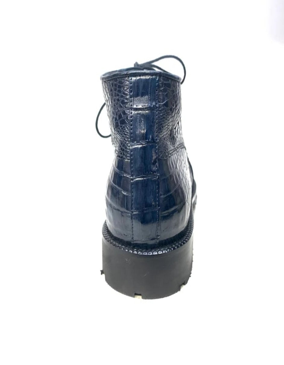 Los Altos Hornback Crocodile Ankle Boots