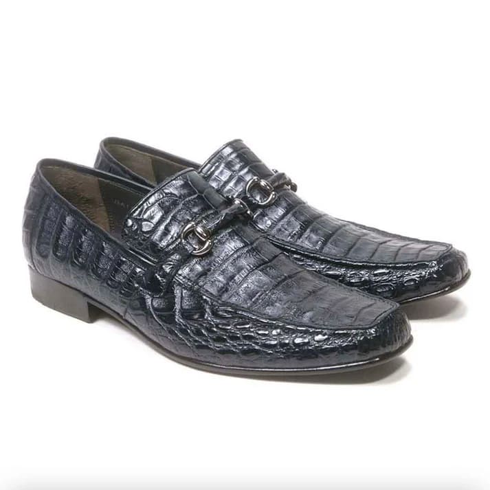 Los Altos Crocodile Belly Loafers