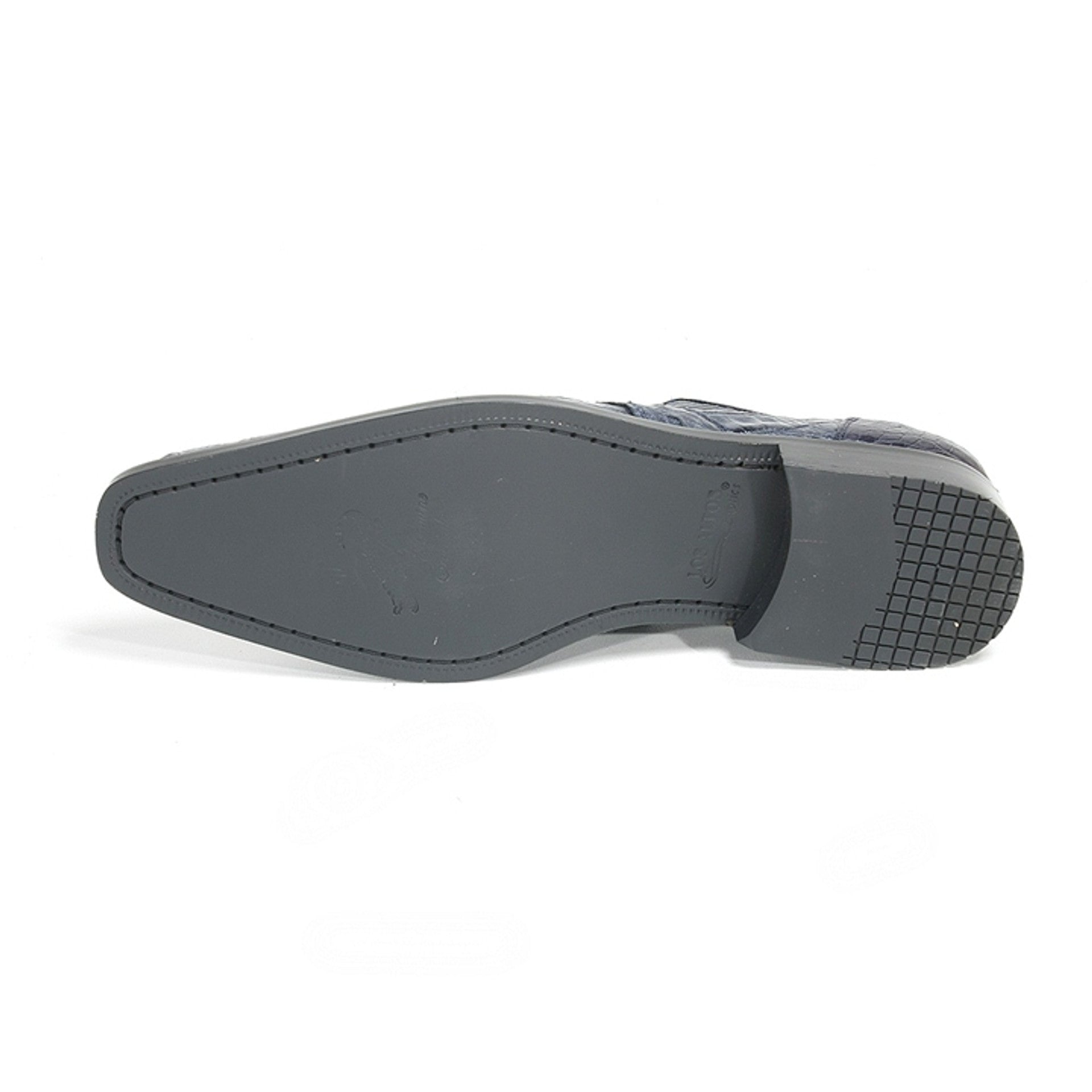 Navy Caiman Crocodile Belly Oxford Shoes