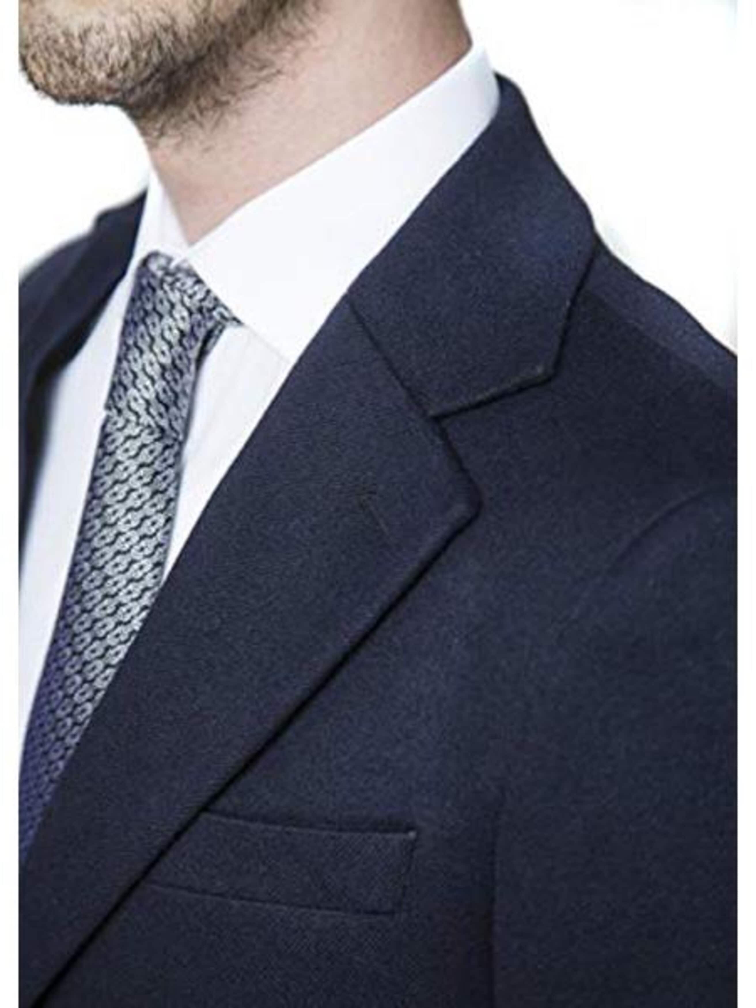 Modern Fit Navy Dress Topcoat for Men
