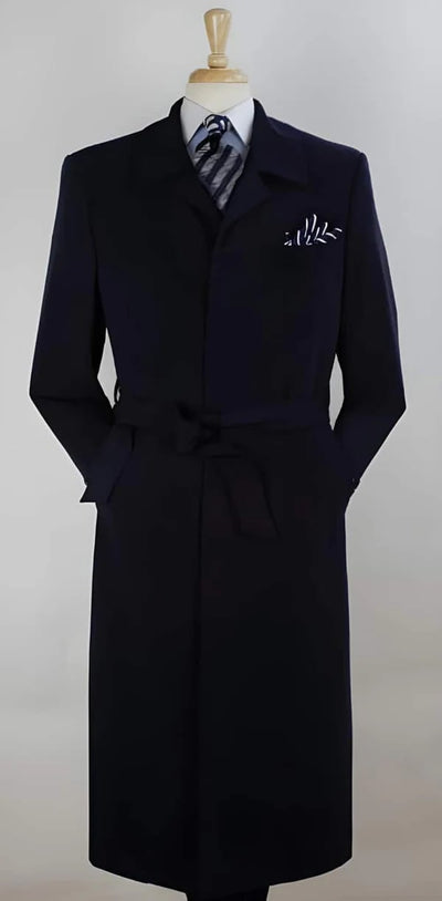 Menβs Full Length Navy Top Coat