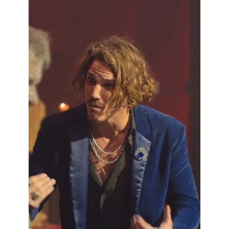 A Vampire in the Family 2026 Blue Velvet Suit