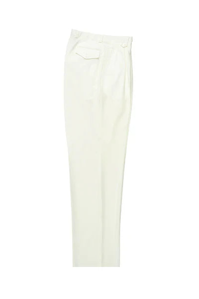 Tiglio Luxe Offwhite Wide Leg Wool Dress Pant