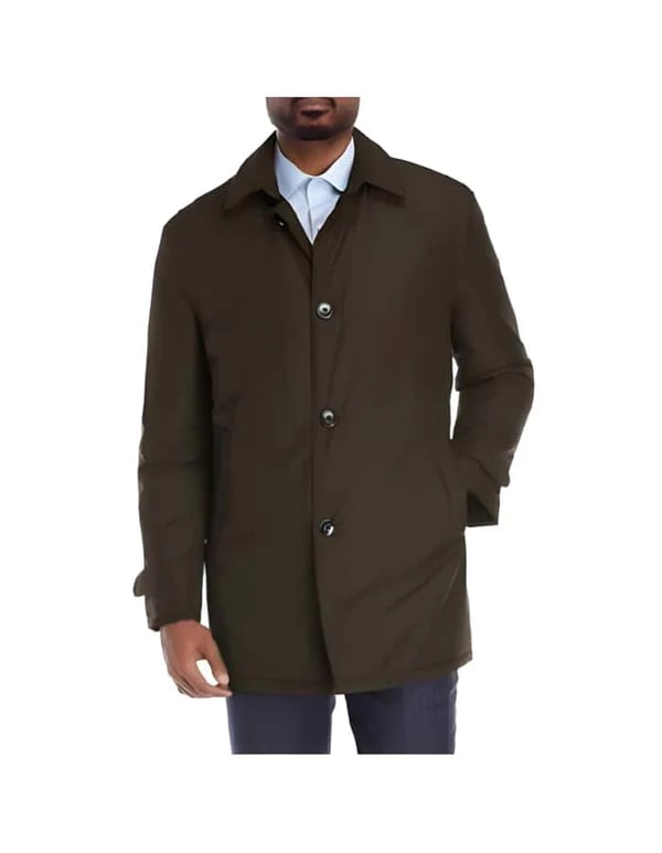 36 Inch Olive Dress Coat Big & Tall