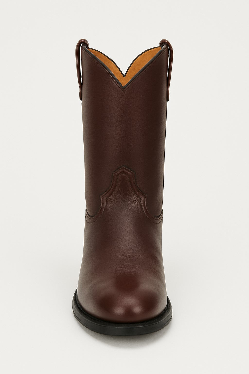 Men's Original Michel Genuine Deer Leather Brown Pull On Roper With Leather Sole Dress Cowboy Boot Cheap Priced For Sale Online