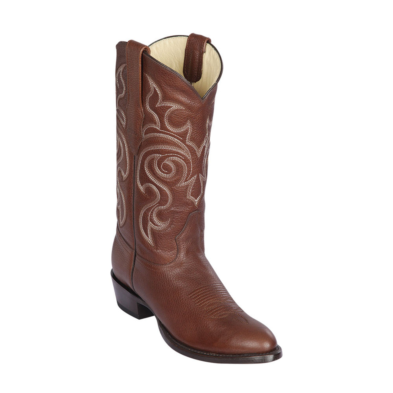Los Altos Brown Grisly Leather Round Toe Boots