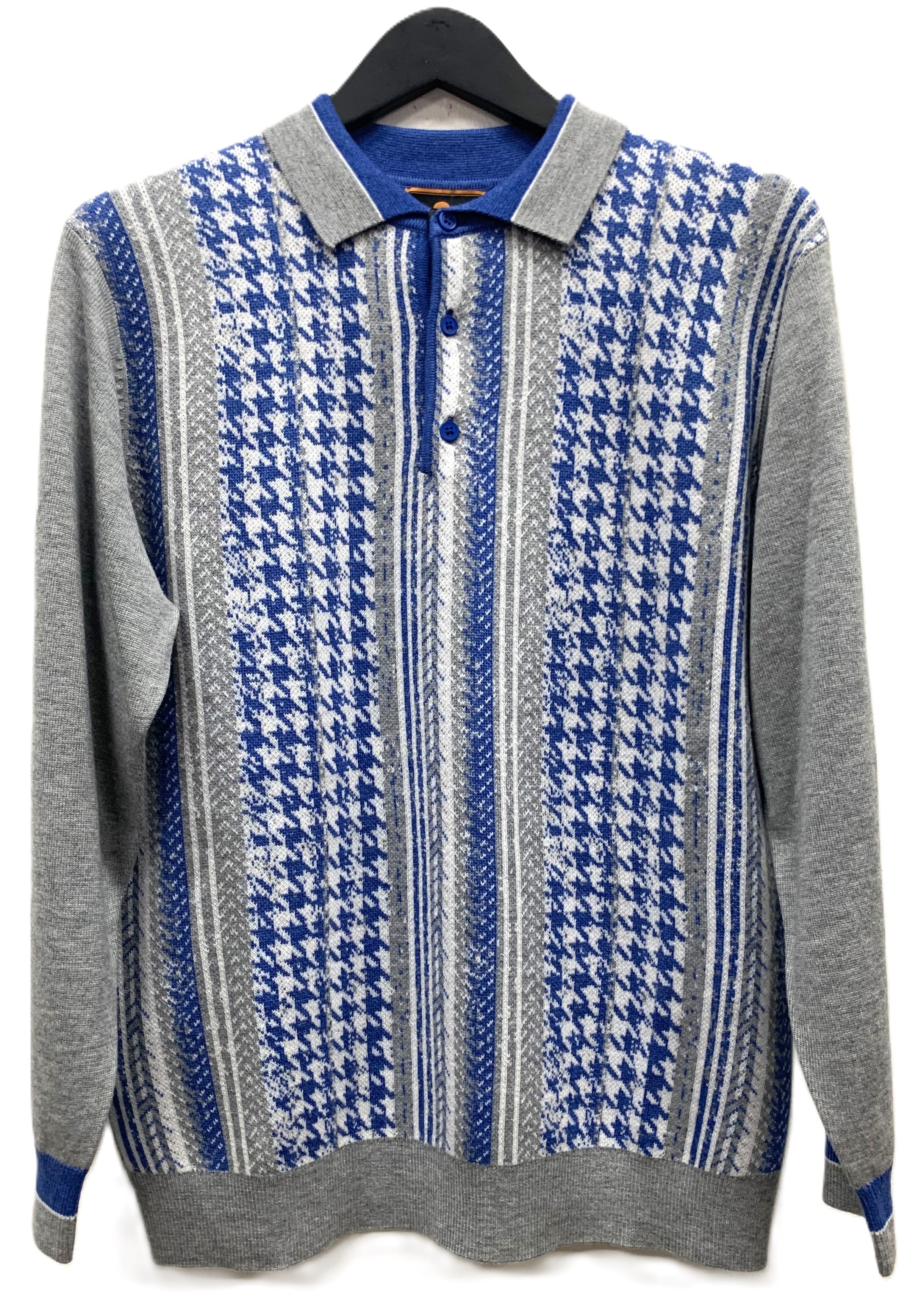 Cigar Couture 3 Button Pullover Sweater Grey