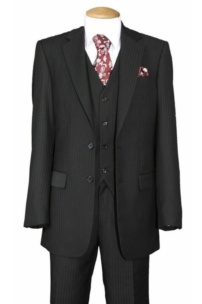 Classic Black 2 Button Suit with Vest