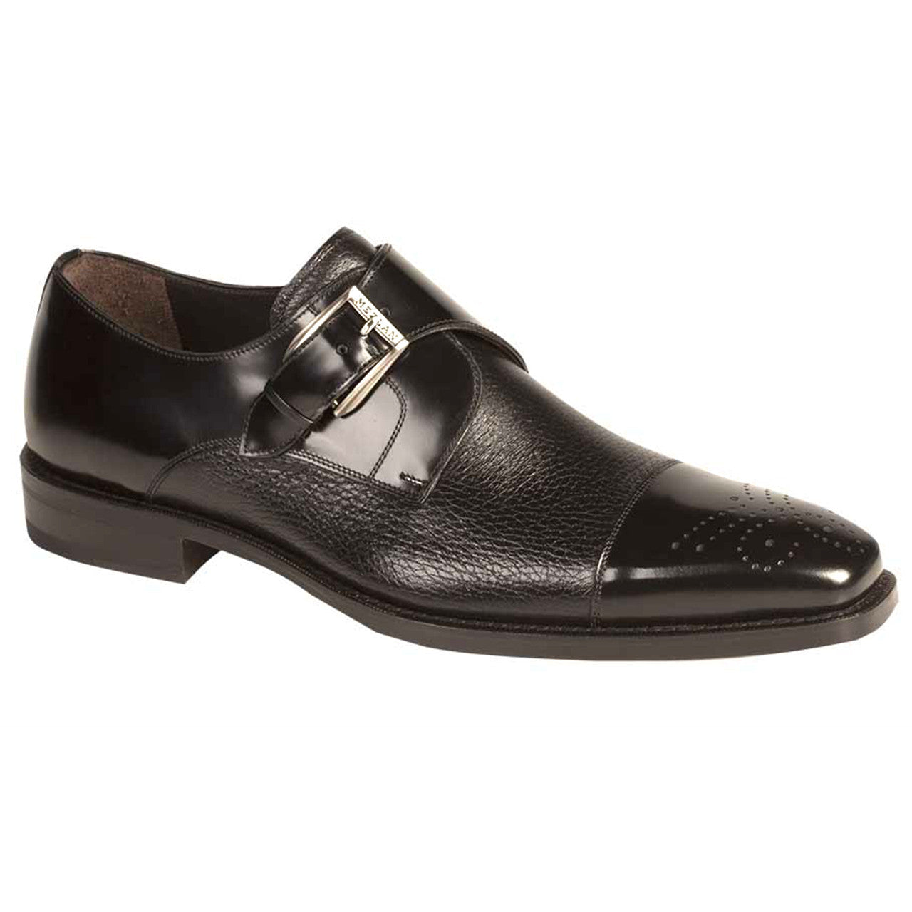 Phoenix Black Genuine Deerskin Monkstraps