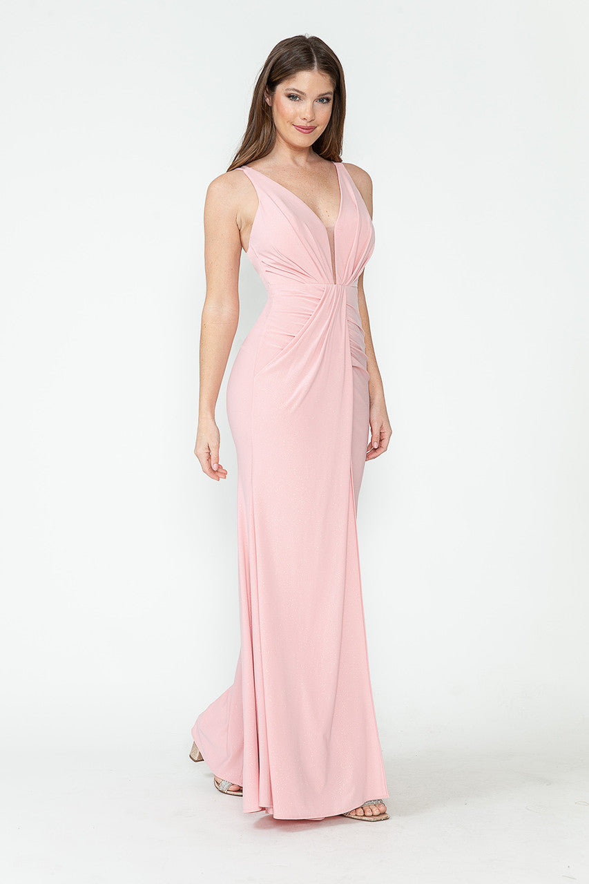Formal Dress Ruched Spaghetti Strap Mermaid Prom Gown By Lenovia 5308