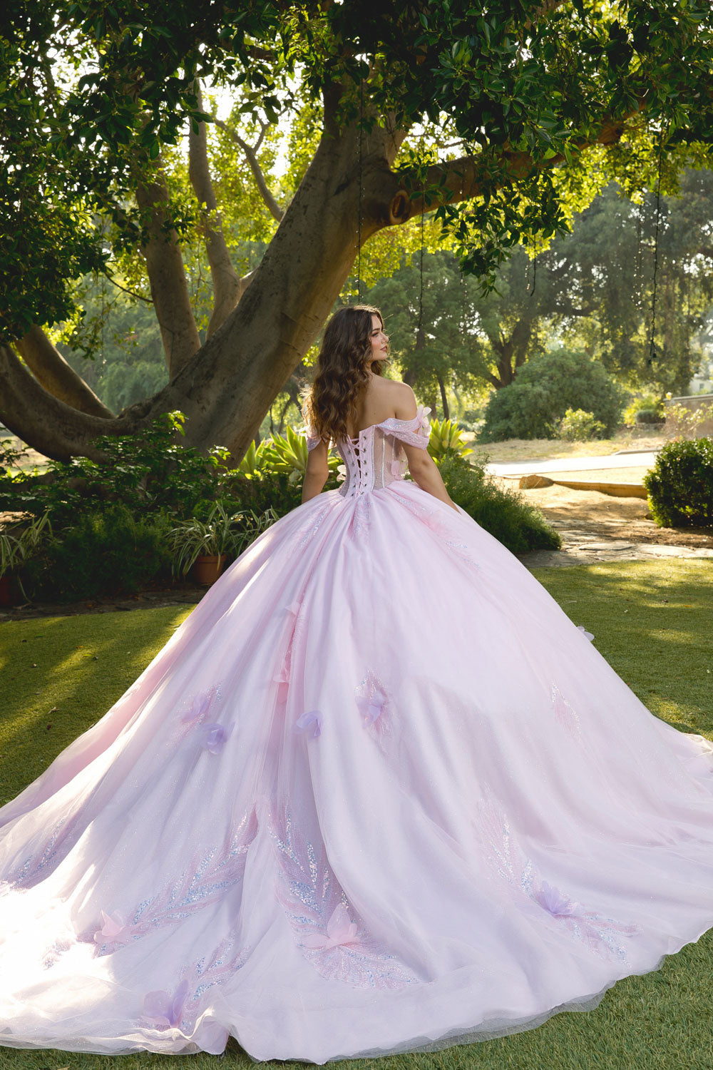 Off Shoulder Corset Ball Gown by Bella Princess PQ1088