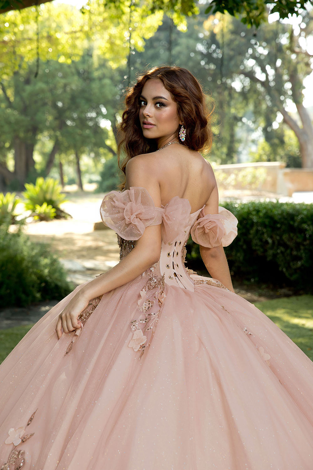 3D Floral Strapless Ball Gown by Bella Princess PQ1089