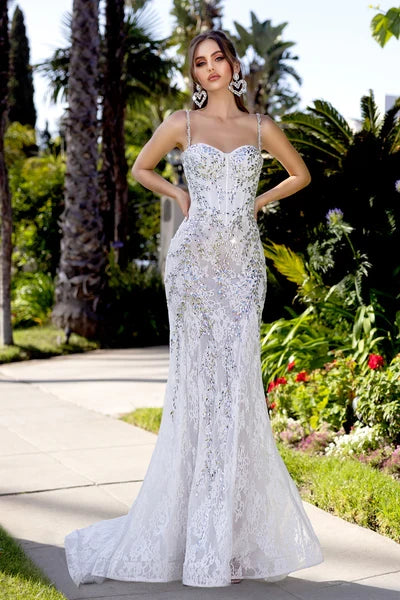 Portia and Scarlett PS25150 Embroidered Mermaid Prom Dress | Long Special Occasions Gown