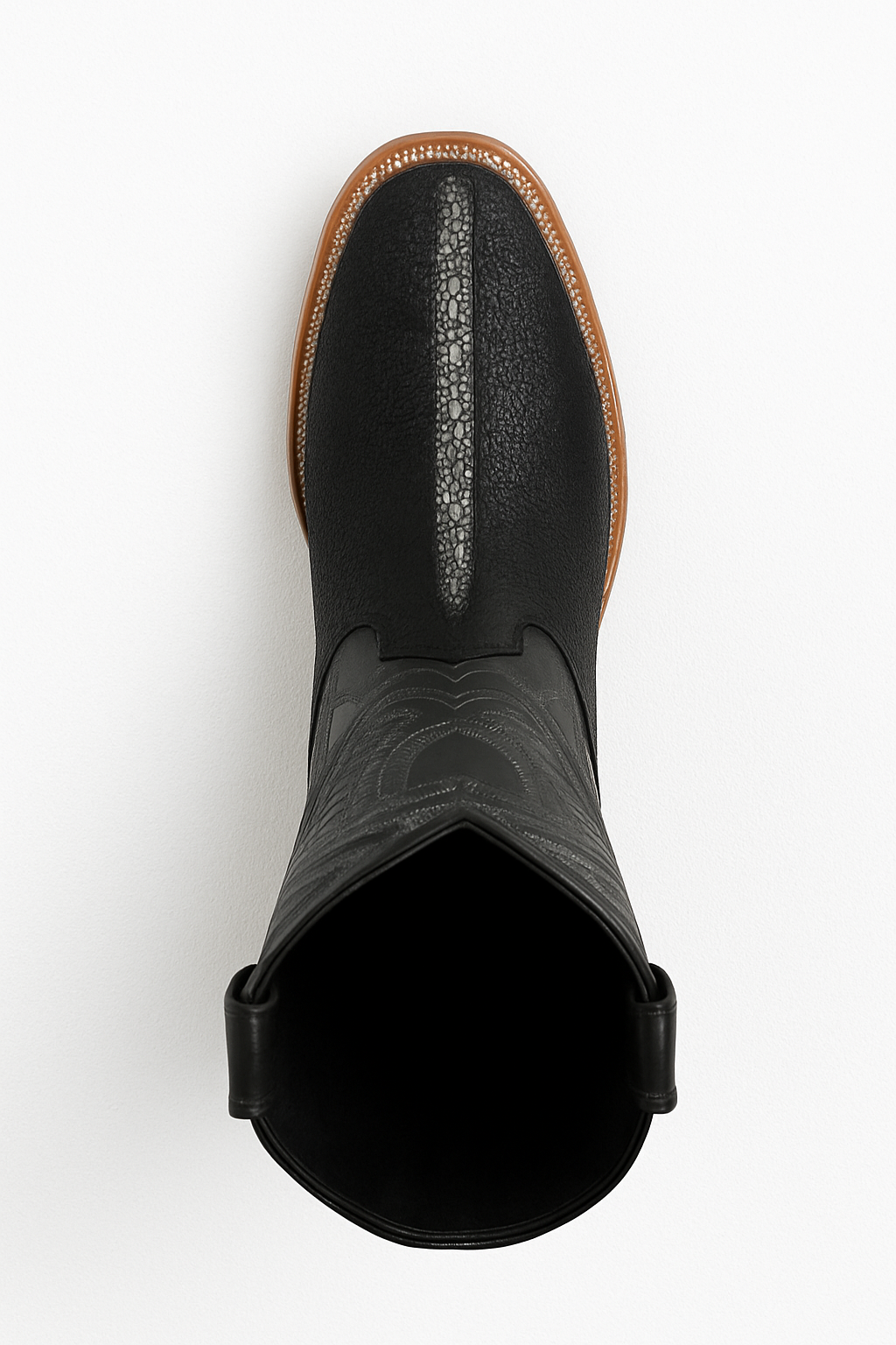 Los Altos Boots Rowstone Stingray and Deer Black