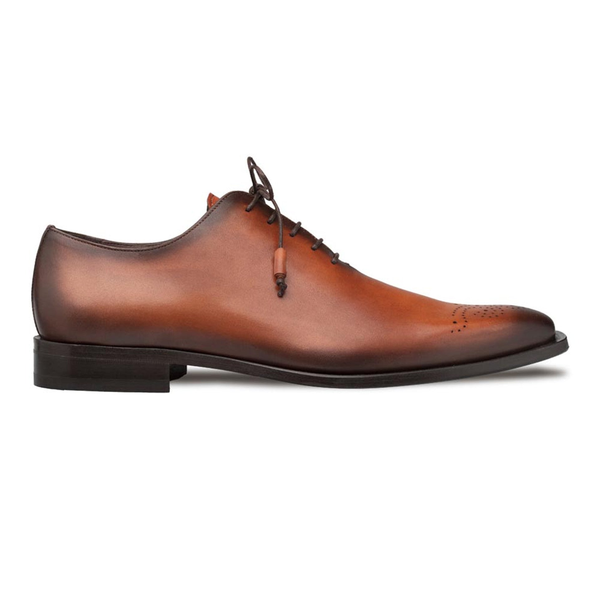 Mezlan Cupula Patina Oxford Tan Leather Shoes