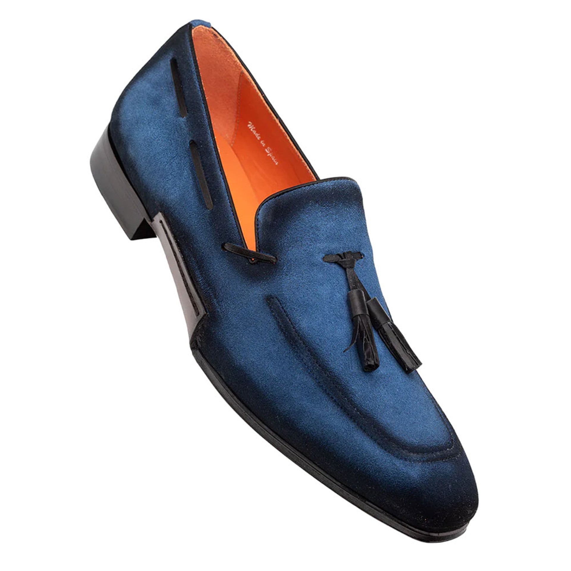 Pavese Cobalt Tassel Slip-Ons by Mezlan