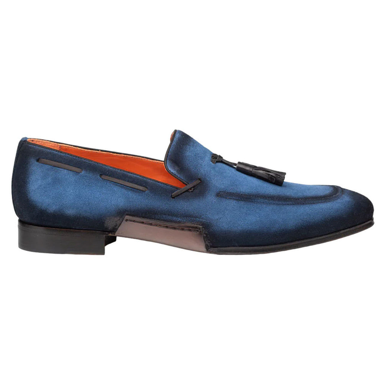 Pavese Cobalt Tassel Slip-Ons by Mezlan