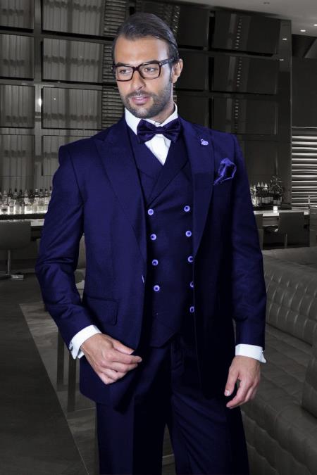 Peak Lapel Double Breasted Classic Suit Set