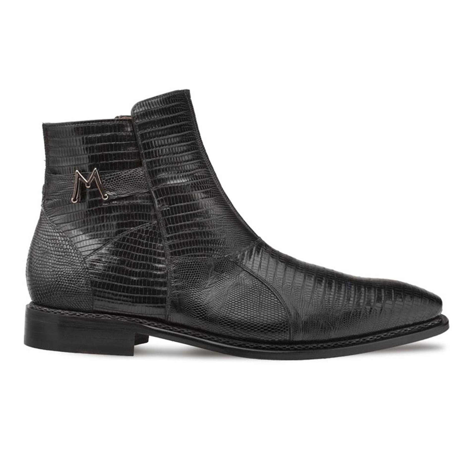 Peninsula Emblem Black Lizard Boots by Mezlan