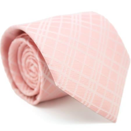 Slim Peach Pink Gentlemans Necktie with Matching Handkerchief - Tie Set - Men's Neck Ties - Mens Dress Tie - Trendy Mens Ties