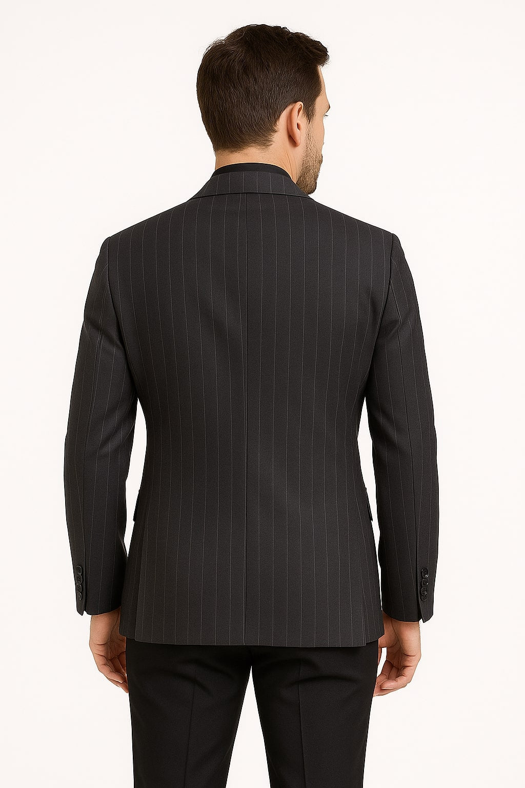 Charcoal Grey 1920s Pinstripe Sport Coat