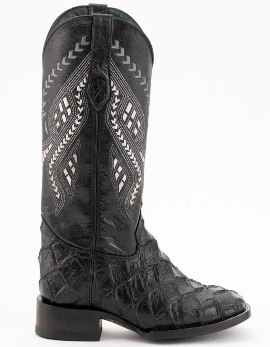 Ferrini Bronco Pirarucu Print Boots Black