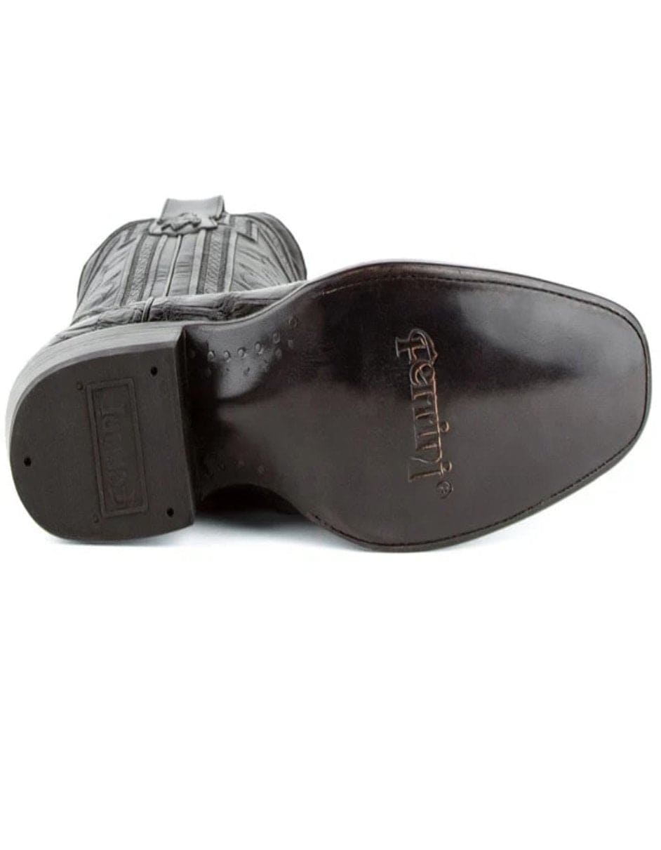 Ferrini Bronco Pirarucu Print Boots Black
