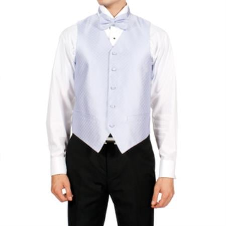 Men's Lavender Purple Diamond Pattern 4-Piece Men's Vest Set Also available in Big and Tall Sizes