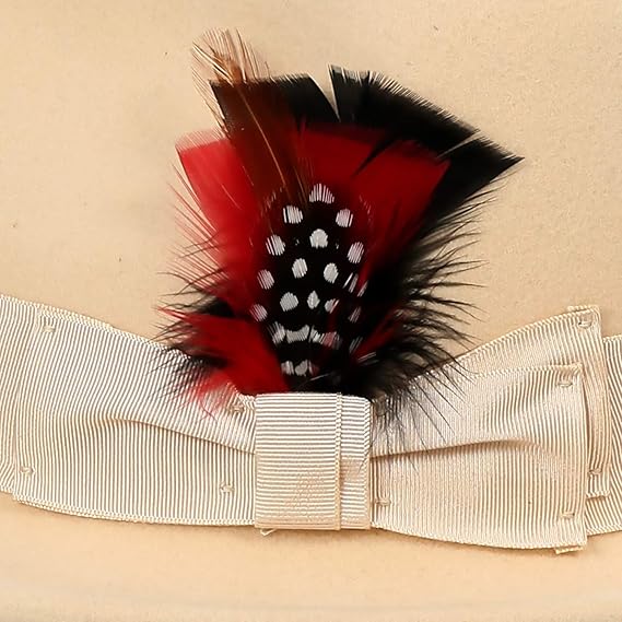 Crushable Australian Wool Fedora with Removable Feather