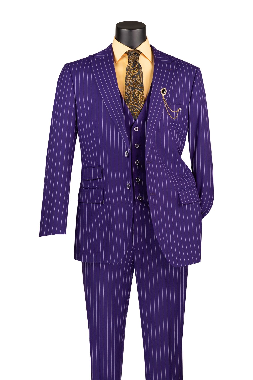 Odyssey Purple Stripe 3 Piece Suit