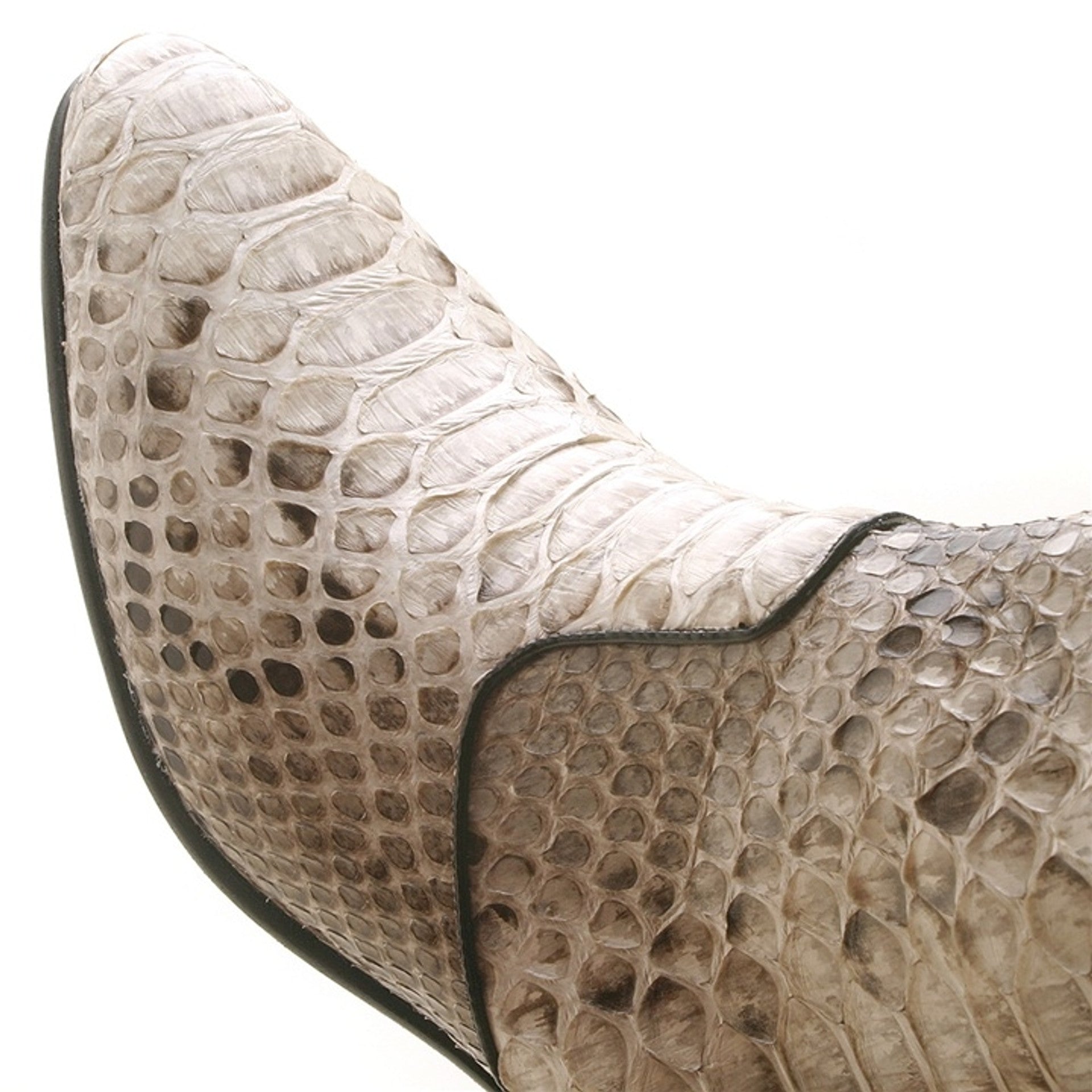 Los Altos Natural Python Snakeskin Ankle Boots