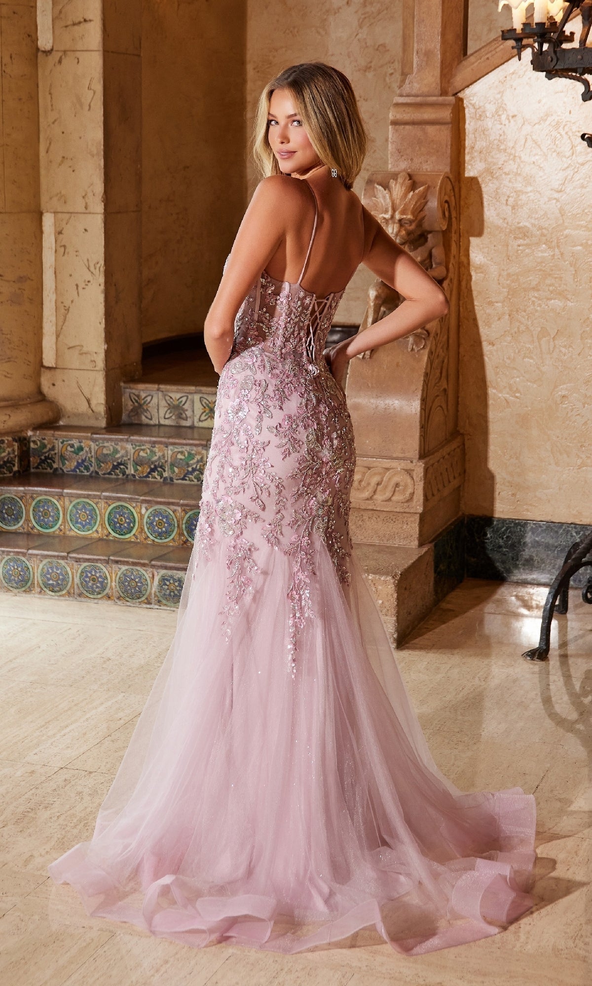 Nox Anabel Q1541 Long Prom Dress with Embroidery
