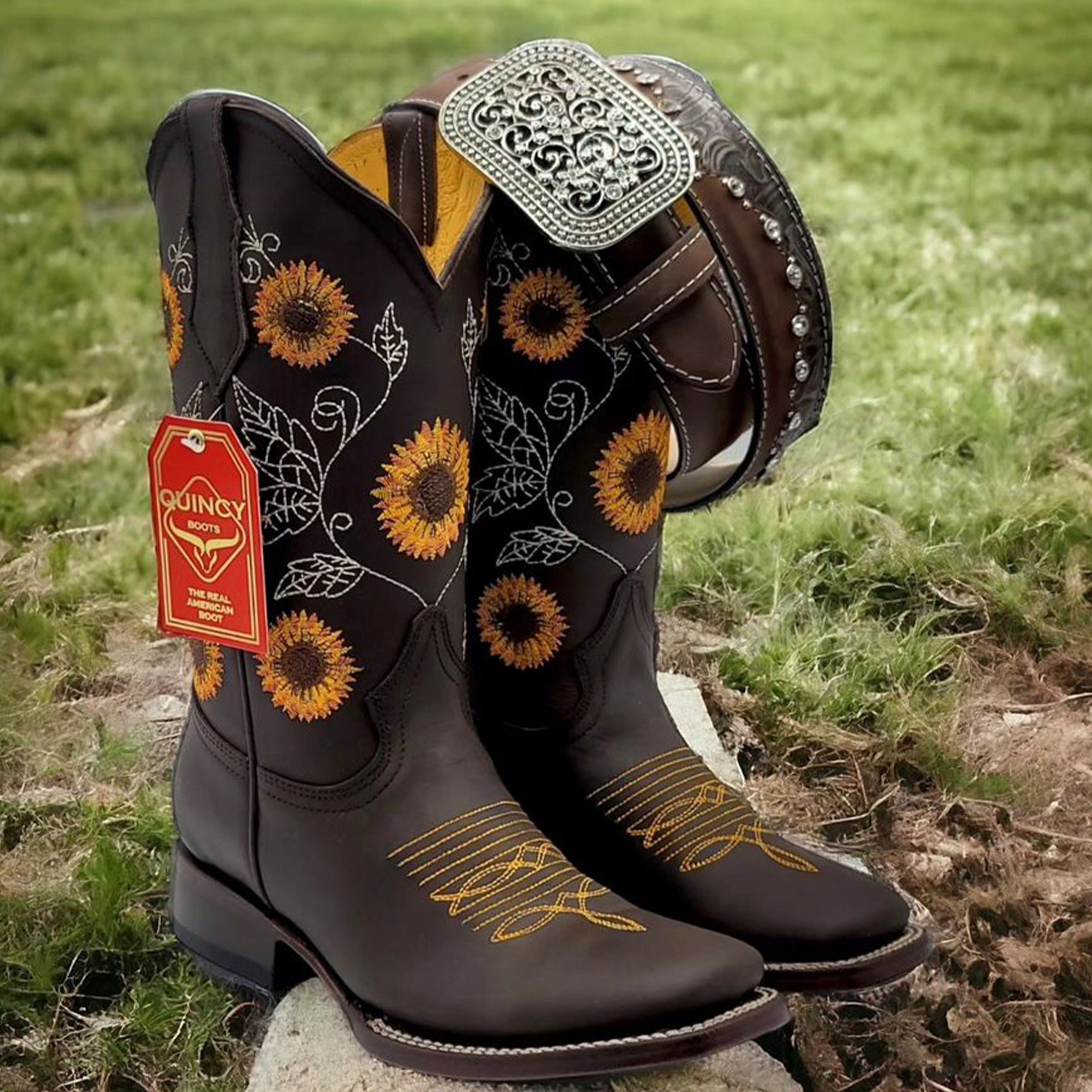 Women's Sunflower Cowboy Boots by Quincy
